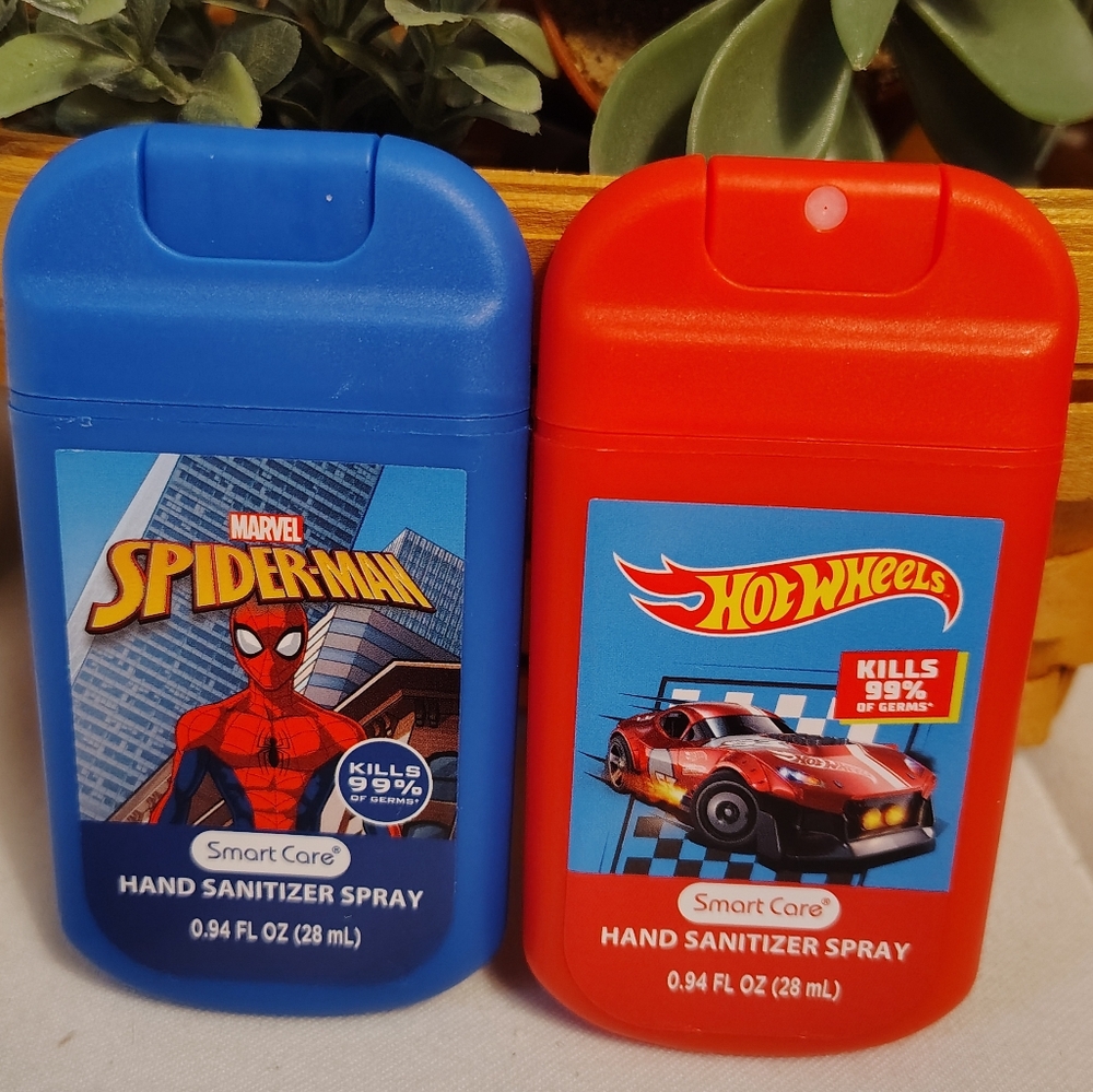 🕸️Children's Hand Sanitizer Spray Spider-Man & Hot Wheels .94 oz. Each